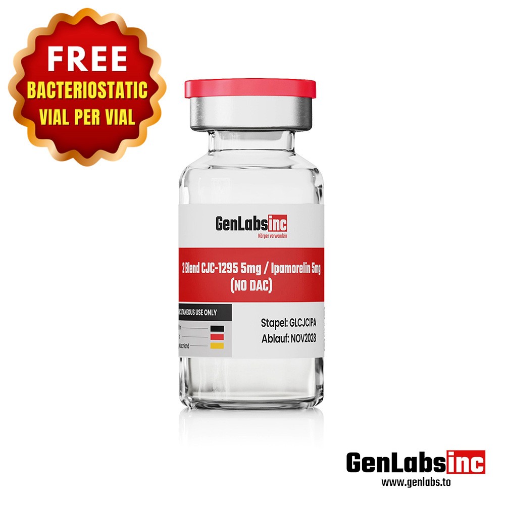 2 Blend Cjc – 1295 ( No Dac ) – 5mg / Ipamorelin – 5mg Vial – (with Bacteriostatic Water)