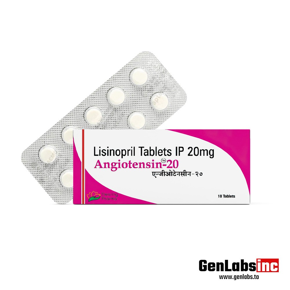 Angiotensin (lisinopril) 20 mg – (10 Tablets Strip) – Healing Pharma