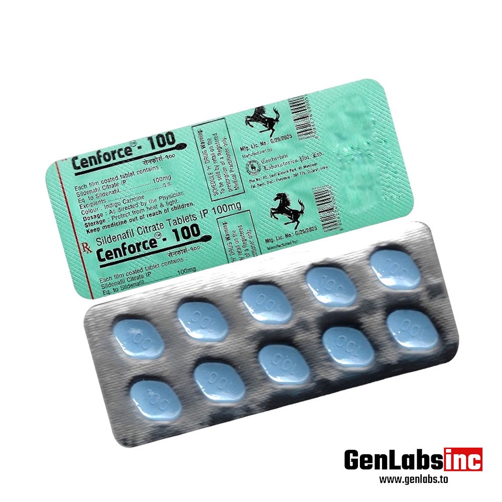 Generic Viagra (sildenafil) 100 mg – (10 Tablets Strip) – Centurion Labs