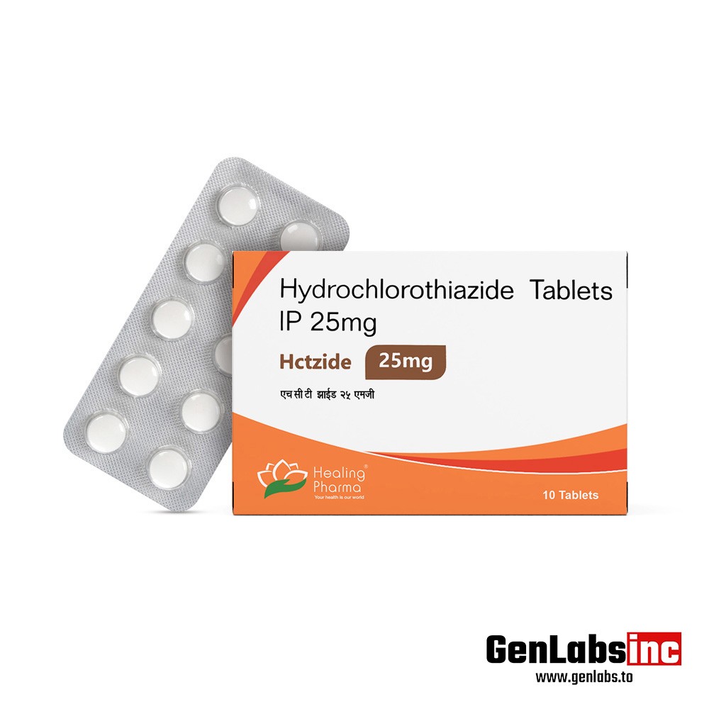 Hydrochlorothiazide ( Hctzide ) 25 mg – (10 Tablets Strip) – Healing Pharma