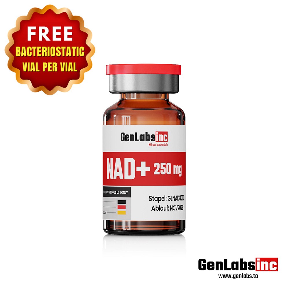 NAD + 250mg (nicotinamide Adenine Dinucleotide) Vial – (with Bacteriostatic Water)