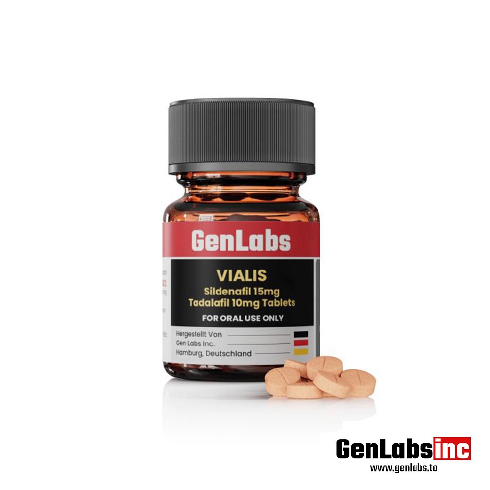 Vialis – Sildenafil 15mg / Tadalafil 10mg – 60 Tablets